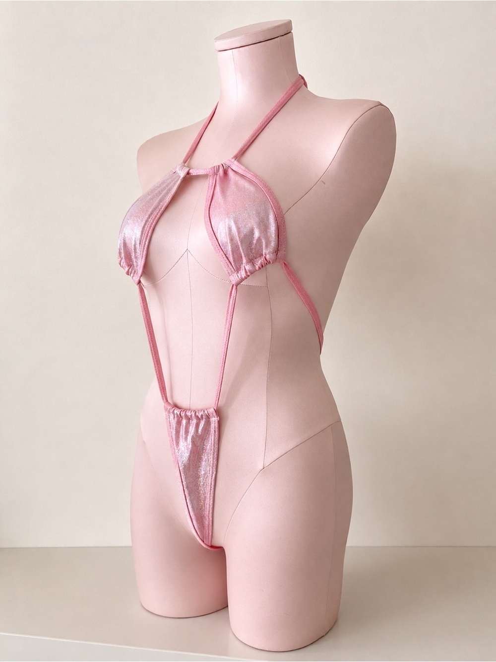 Iridescent Pink Micro One Piece Rave - Picture 2 of 3
